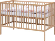 Dětská postýlka s kompletní výbavou 120 x 60 cm přírodní Víla růžová Scarlett