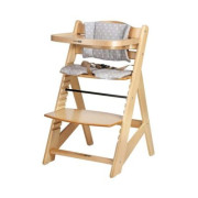 Dřevěná jídelní židlička Toby Plus s pultíkem a polstrováním Nature Freeon