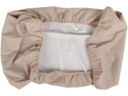 2v1 Béžové prostěradlo a chránič matrace 90x200cm