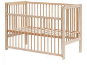 Postýlka se stahovacím bokem Scarlett Perta - buk - Přírodní 120 x 60 cm