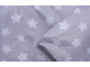Povlečení do postýlky 2 dílné Scarlett Hvězdička šedá 90 x 120 cm