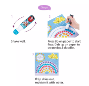 Barvy v tubě Smývatelné 12 ks s omalovánkami Tookyland