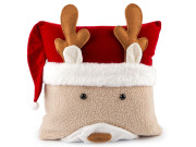 Vánoční plyšový povlak na polštář 43x43 cm 