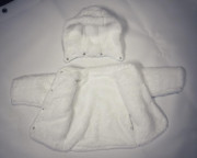 Zimní kabátek wellsoft zateplený s odepínací kapucí bílý Baby Service vel. 62 - 80