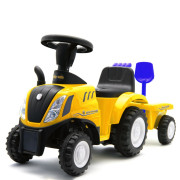 Dětské odrážedlo traktor s vlečkou a nářadím Baby Mix New Holland