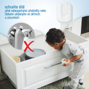 Bezpečnostní zámky víceúčelové pro skříňky a zásuvky nastavitelné sada 6 ks Sipo