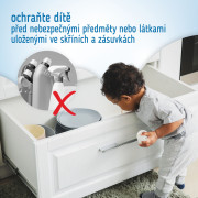 Magnetické zámky bílé na skříně a zásuvky sada 4 ks + 1x magnetický klíč Sipo