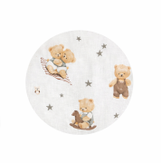 Oboustranné hnízdečko s polštářkem boucle 50 x 80 cm Kouzelný Méďa hnědý Baby Nellys