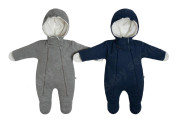 Kombinéza s kapucí a rukavičkami podšitá fleece Baby Service