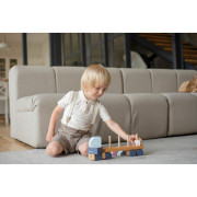 Kamion s auty - dřevěná skládačka 12 dílů Cubika