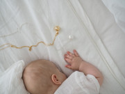 Těhotenský šperk bola Moon stříbrná s broušeným povrchem + řetízek Moniel