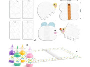 Kreativní sada Zvířátka a prstové barvy Djeco