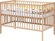 Dětská postýlka s kompletní výbavou přírodní 120 x 60 cm Arama Scarlett