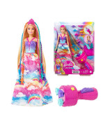 Barbie Princezna s barevnými vlasy set GTG00