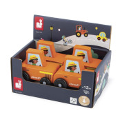 Dřevěné auto na tlačení Cross roads Janod Traktor červený