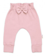 Žebrovaná rostoucí souprava 3D Baby Girl Pudrově růžová