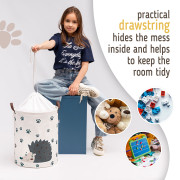 Koš na hračky bavlněný uzavíratelný 43 l Sipo