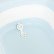 Dětská skládací cestovní vanička s odtokem šedomodrá