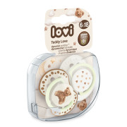 Dudlík svítící silikonový dynamický 2 ks Teddy Love 6 - 18 m Lovi