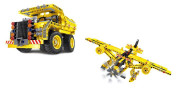 Stavebnice 2 v 1 stavební auto/letadlo 361 dílků iM.Master 