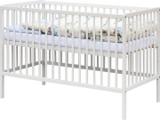 Dětská postýlka s kompletní výbavou bílá 120 x 60 cm Dambi Scarlett 