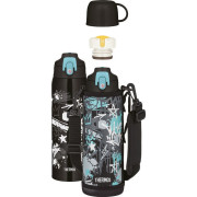 Dětská termoska s dvěma uzávěry Černá 1000 ml