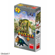 Puzzle Dinosauři 60 dílků+figurka v krabičce