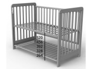 Postýlka s odnímatelným bokem Scarlett Vista buk bílá 120 x 60 cm 2. JAKOST