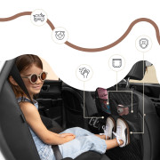 Ochrana na sedadlo-opěrku vozidla/kapsář voděodolný černý Sipo