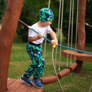 Rostoucí tepláky EasyFit Fotbal - modrá Esito