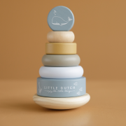 Nasazovací kroužky dřevěné Ocean Blue Little Dutch