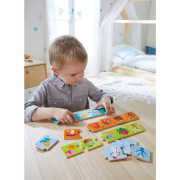 Dřevěné puzzle na učení Roční období 20 ks Haba