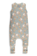 Celoroční spací pytel s nohavicemi Vintage Animals Sleepee Sky Blue/Cream