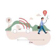 Linko baby alarm chytré polstrování do autosedačky černé BabyAuto