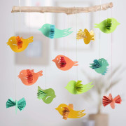 Kreativní sada První skládání Ptáčci závěsní Craft Kit Haba