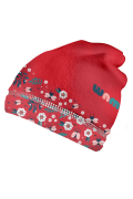 Fleecová čepice dětská Berušky červená