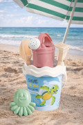 Recyklovaná pastelová sada na písek střední - oceán s konvičkou Androni