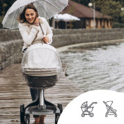 Uni pláštěnka na kočárek 3 v 1 (ochrana před deštěm, sněhem a větrem) Sipo