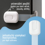 Bezpečnostní zámky víceúčelové pro skříňky a zásuvky nastavitelné sada 6 ks Sipo