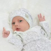 Čepice pro miminko Mimi Zája Light cream jednobarevná - smetanová Esito