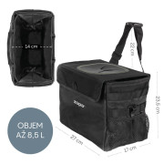 Odpadkový koš do auta vodotěsný s víkem black Zopa