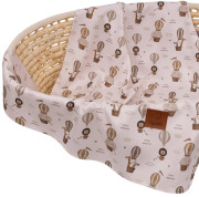 Bambusová letní sada polštářku s medvídkem a přikrývkou Safari balon Infantilo