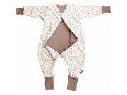 Merino spací pytel s rukávy vel. 90 cm bio králíci béžové nohavice