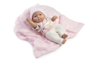 New Born holčička - realistická panenka miminko s celovinylovým tělem 855 - 25 cm Guca