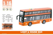 Městský dvoupatrový autobus 27 cm na setrvačník se zvukem a světlem