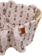 Bambusová letní sada polštářku s medvídkem a přikrývkou Safari balon Infantilo