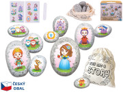 Sněhurka pohádková sada kamínků se samolepkou 10 ks 