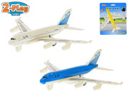 2-Play Traffic letadlo dopravní 14 cm kov na zpětný chod