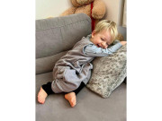 Letní spací pytel s nožičkami růžový mušelín 