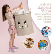 Koš na hračky XL se šňůrkou, skládací bavlněný / 63 l Sipo 